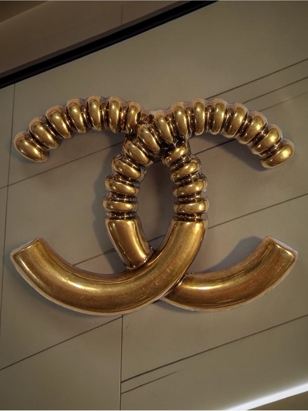 Fashion Jewelry Gold Interlocking Circle Brooch